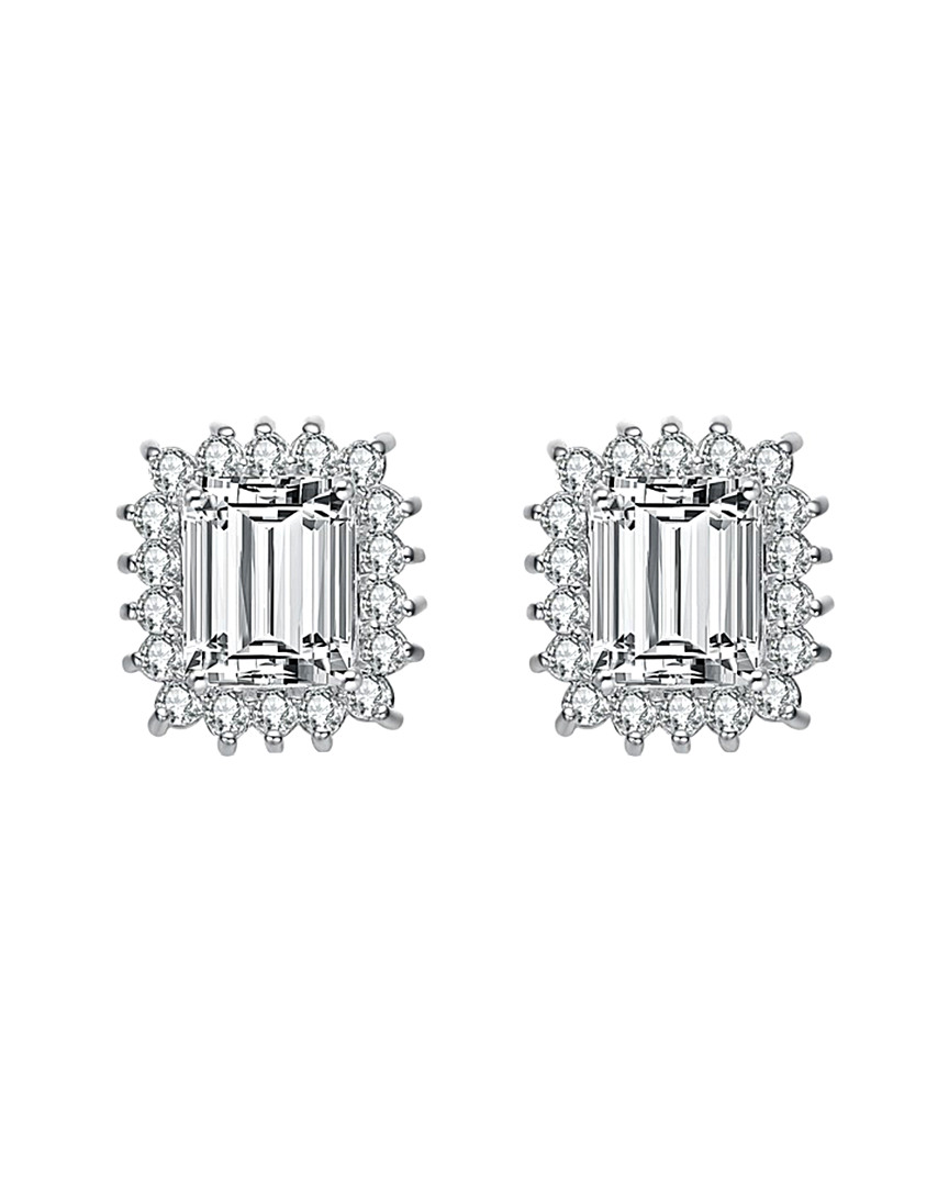 Genevive Silver Cz Earrings