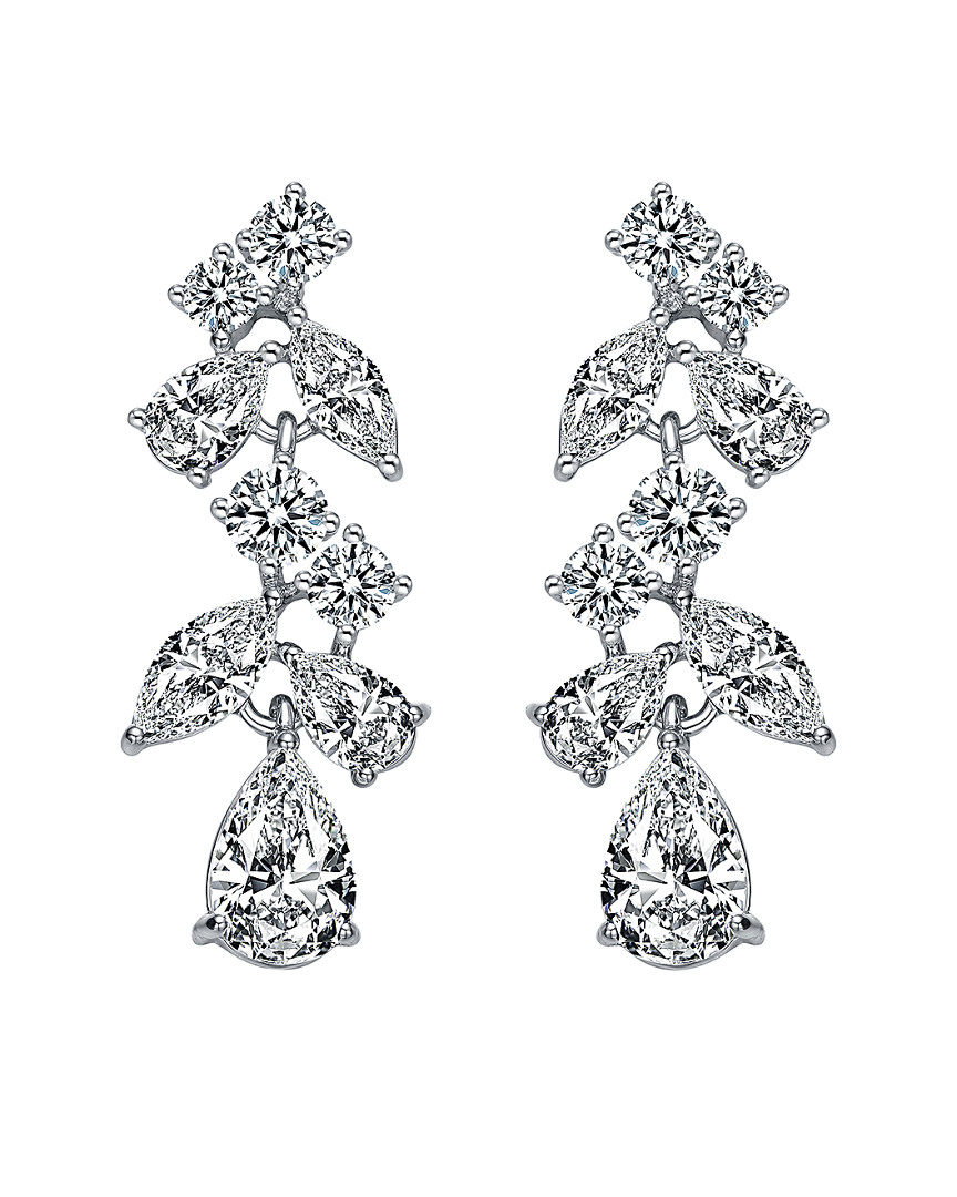 Genevive Silver Cz Earrings