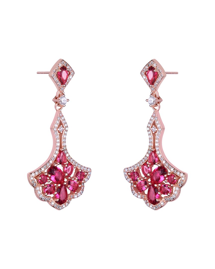 Genevive 14k Rose Gold Vermeil Earrings