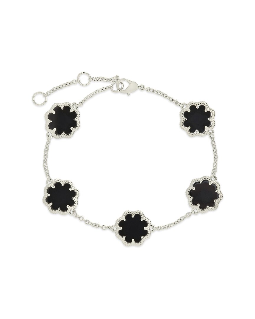 Sterling Forever Rose Petal Station Bracelet