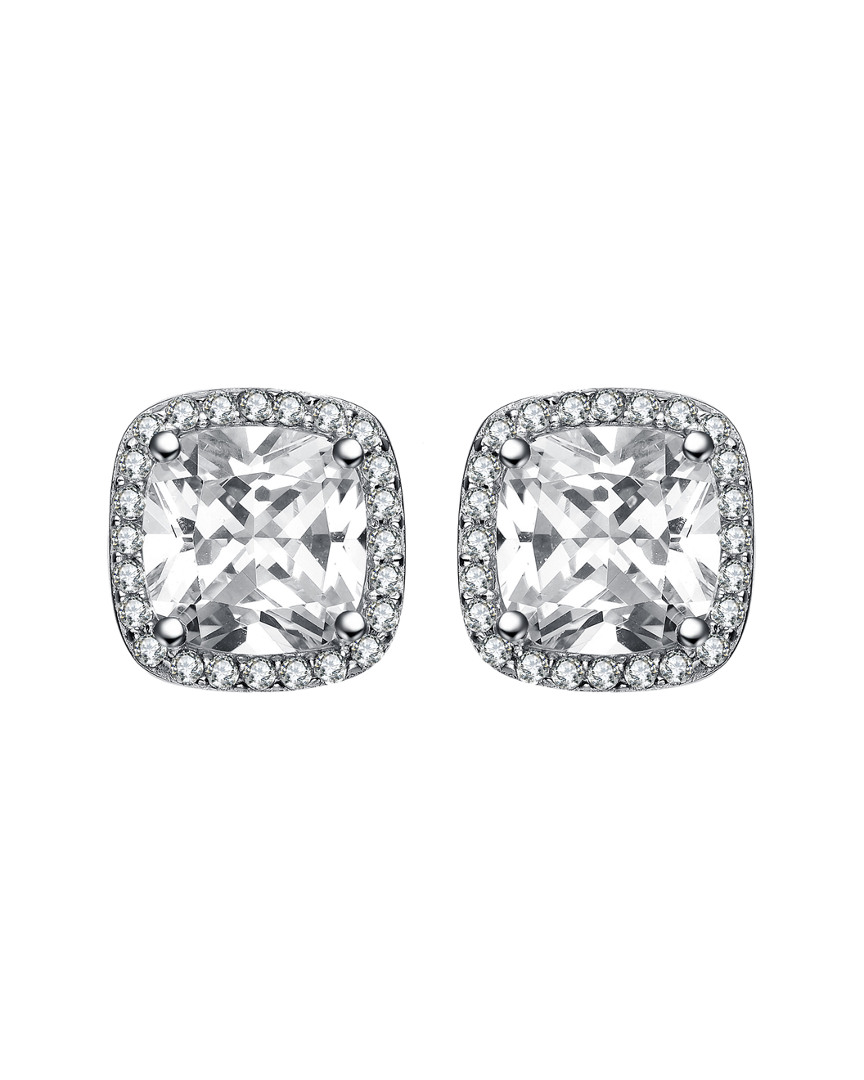 Genevive Silver Cz Drop Earrings