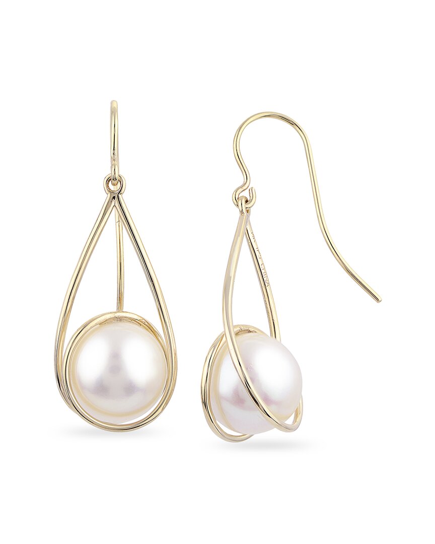 Pearls 14k 9.5-10mm Pearl Swirl Earrings