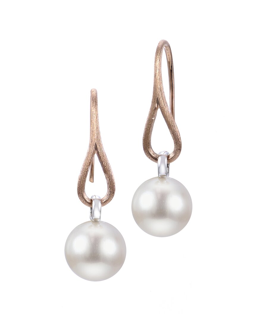 Pearls 14k Two-tone 10-11mm Pearl Earrings