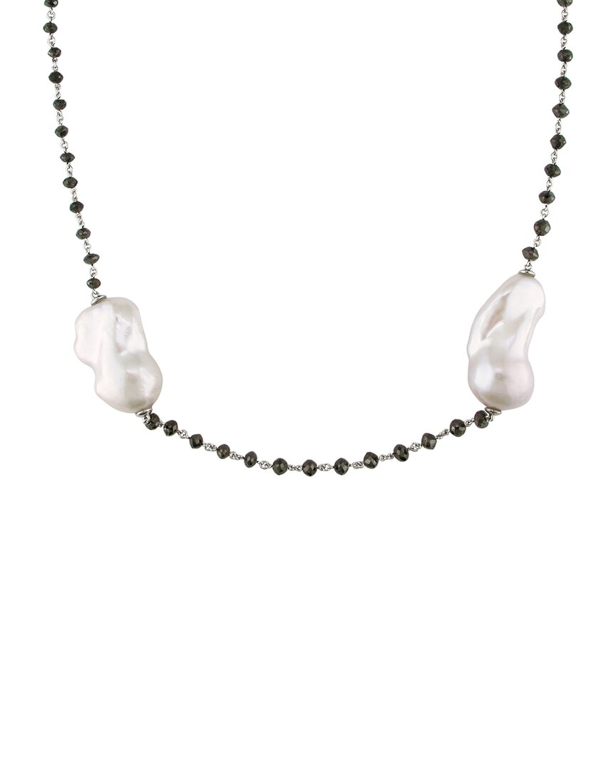 Pearls 14k 32.31 Ct. Tw. Diamond 12-25mm Pearl Beaded Necklace