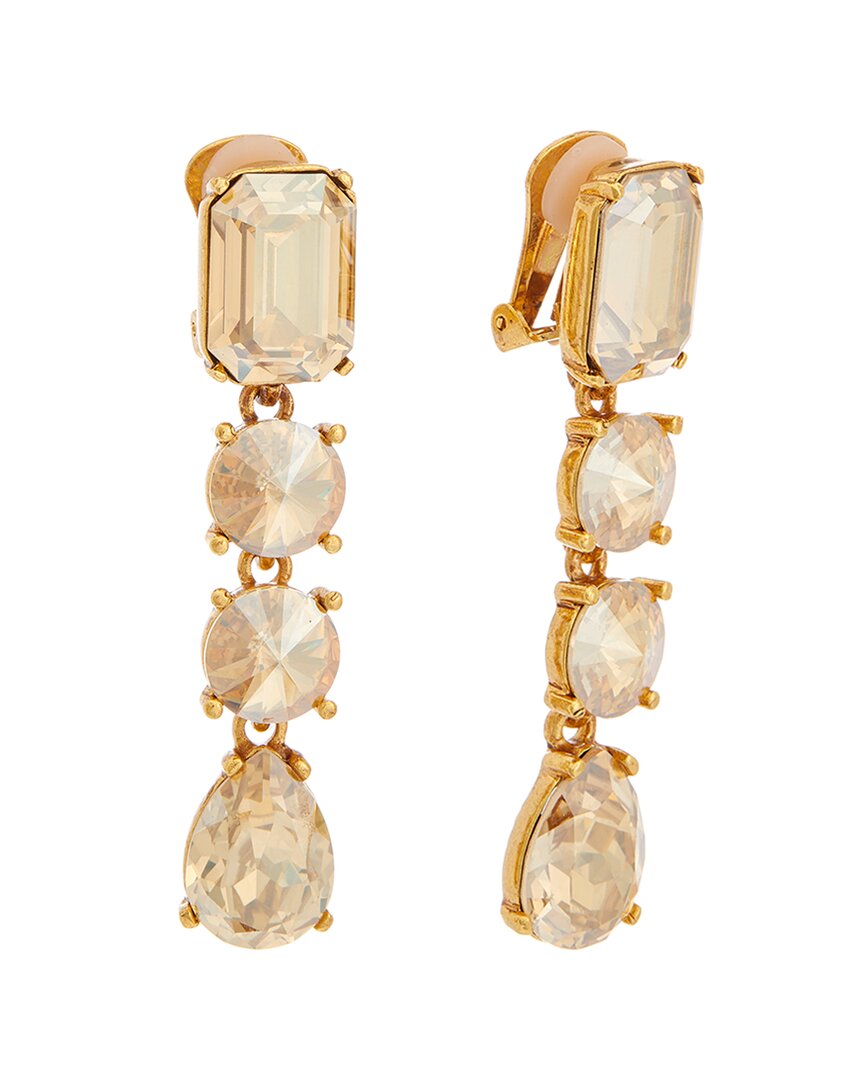 Oscar De La Renta 24k Classic Large Drop Earrings In Gold