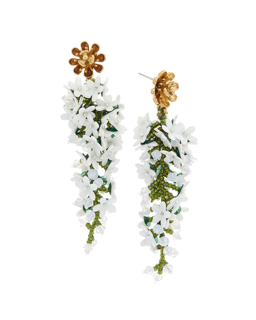 Oscar De La Renta 14k Cascade Flower Earrings In Multi