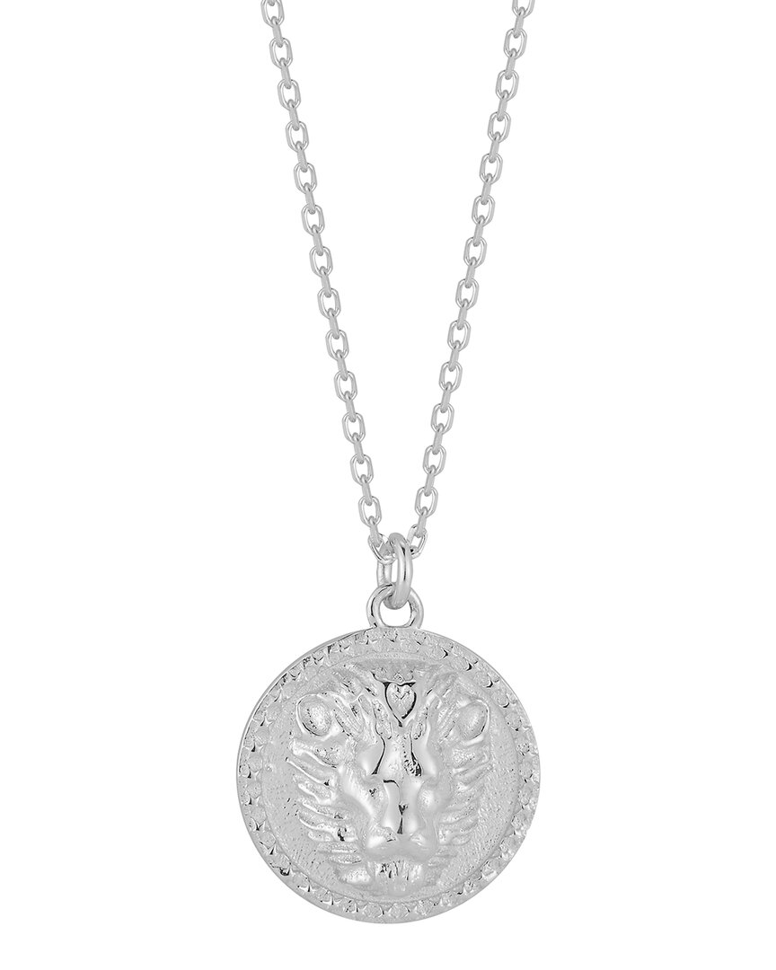 Sphera Milano Silver 3d Lion Head Medallion Necklace