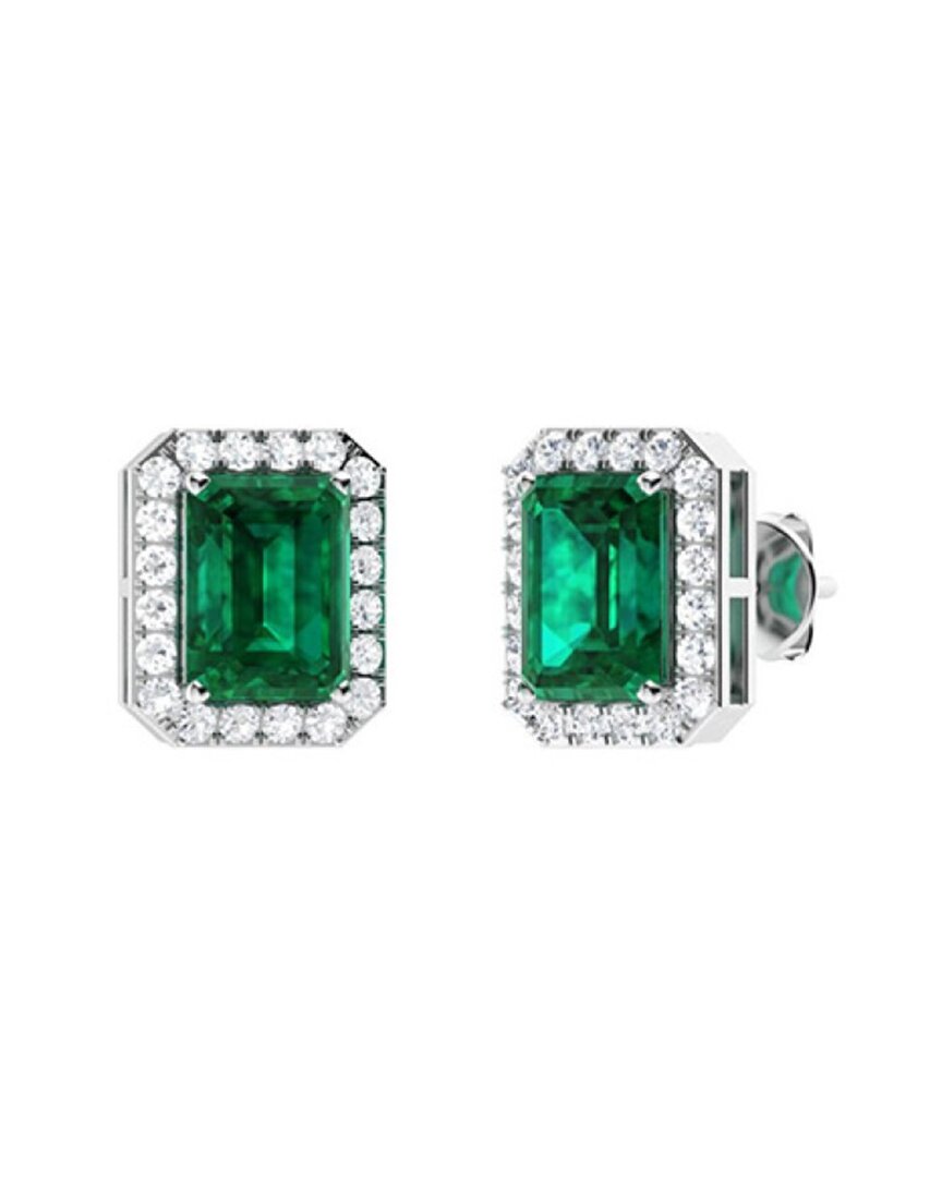 Forever Creations Usa Inc. Signature Collection 14k 0.82 Ct. Tw. Diamond & Emerald Studs