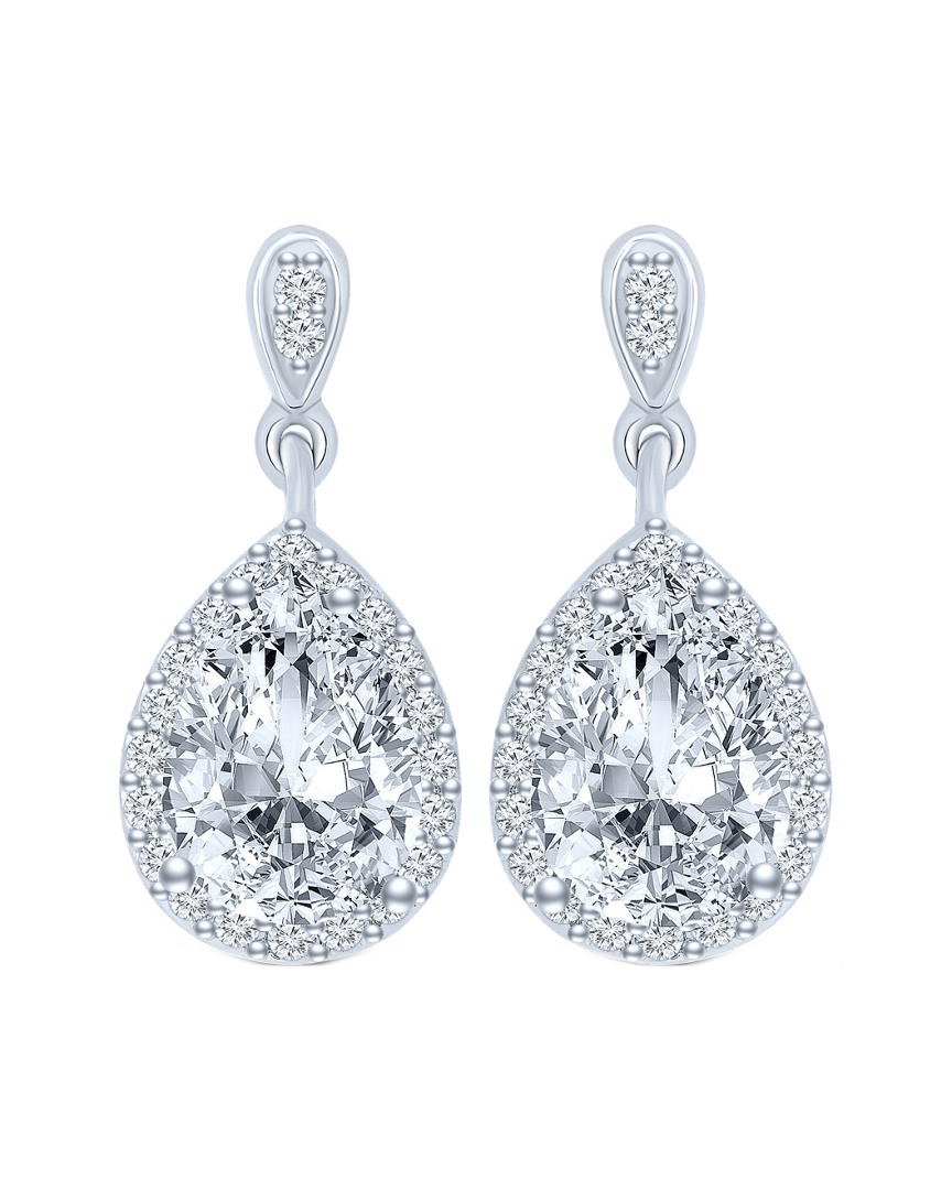 Genevive Silver Cz Earrings