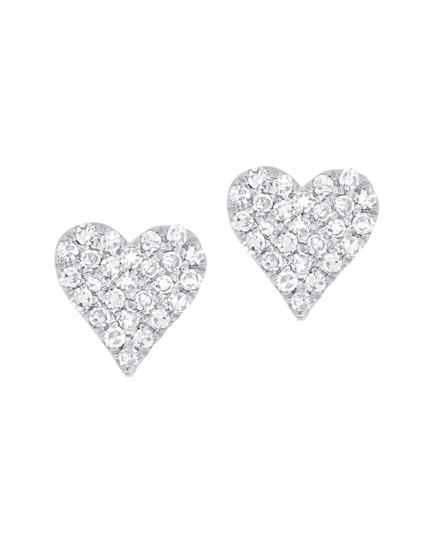Sabrina Designs 14k 0.14 Ct. Tw. Heart Earrings