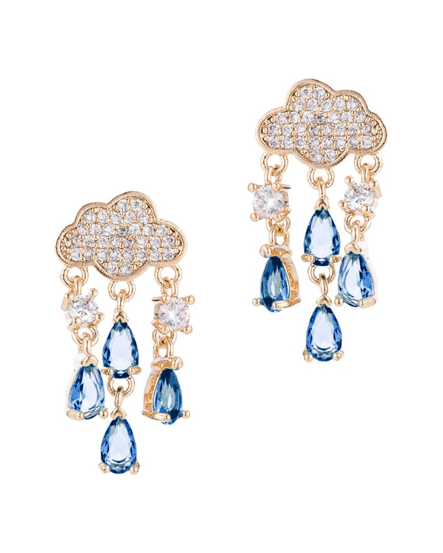 Eye Candy La Eye Candy Los Angeles Luxe Collection 18k Plated Cz Rain Storm Dangle Earrings