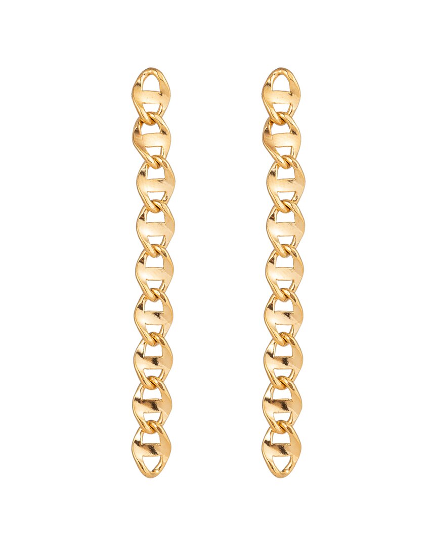 Eye Candy La Luxe Collection 24k Plated Cz Mariner Dangle Earrings