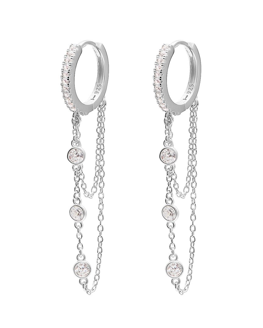 Gabi Rielle Silver Cz Huggie Earrings