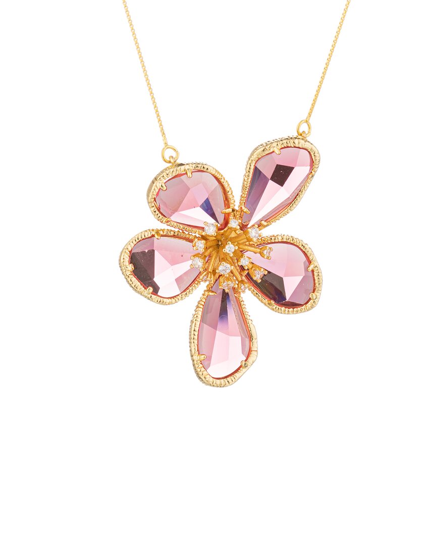 Eye Candy La Luxe 18k Vermeil Cz Lisa Necklace