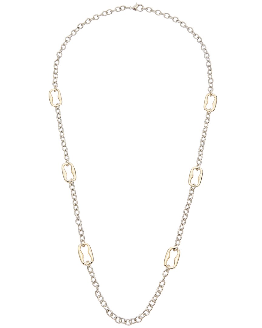 Juvell 18k Two-tone Plated Twisted Cable Necklace