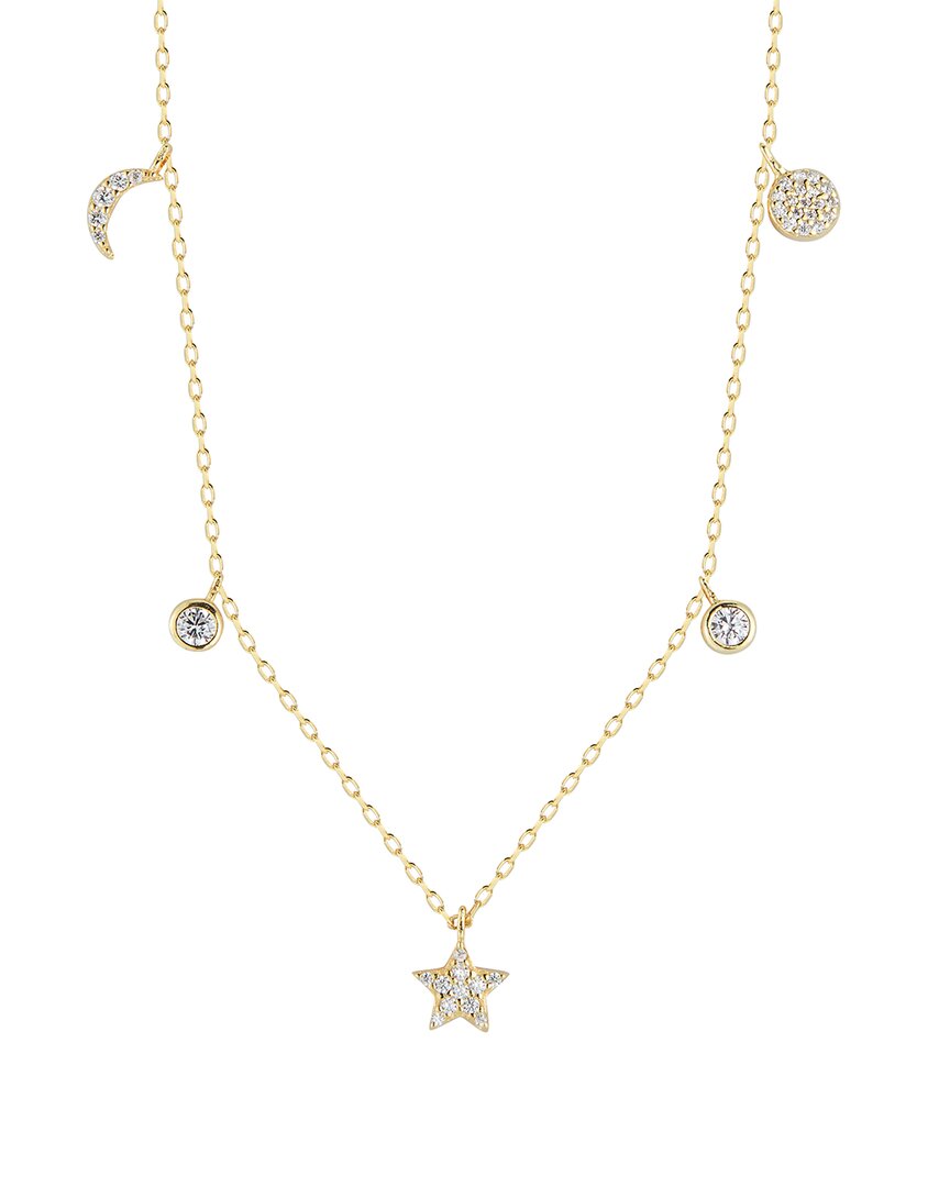 Glaze Jewelry 14k Over Silver Cz Charm Necklace