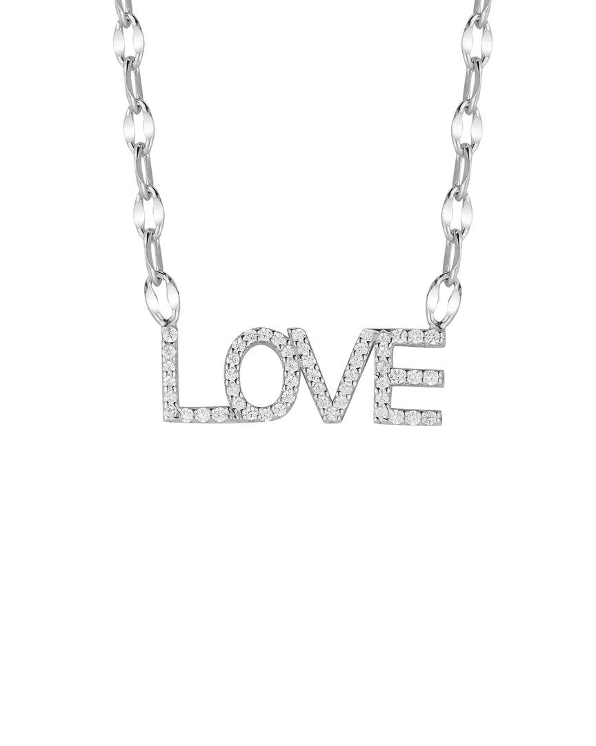 Glaze Jewelry Silver Cz Love Necklace