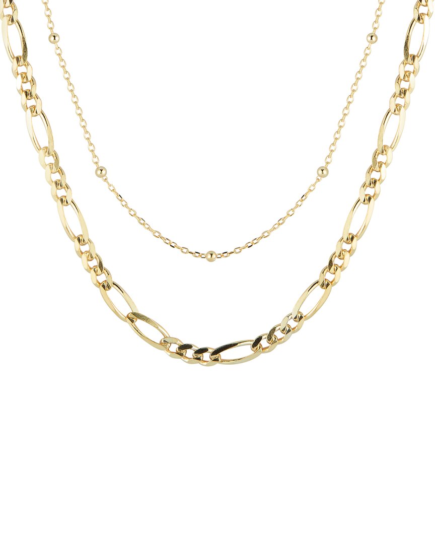 Glaze Jewelry 14K Over Silver Double Chain Necklace