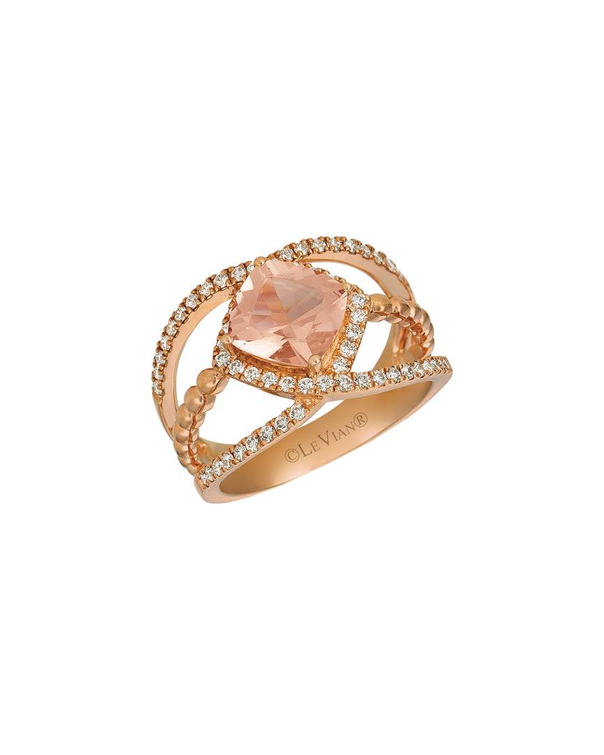 Shop Le Vian 14k Rose Gold 2.08 Ct. Tw. Diamond & Morganite Ring
