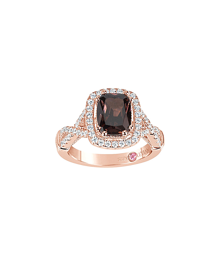 Suzy Levian Rose Gold Vermeil Cz Ring