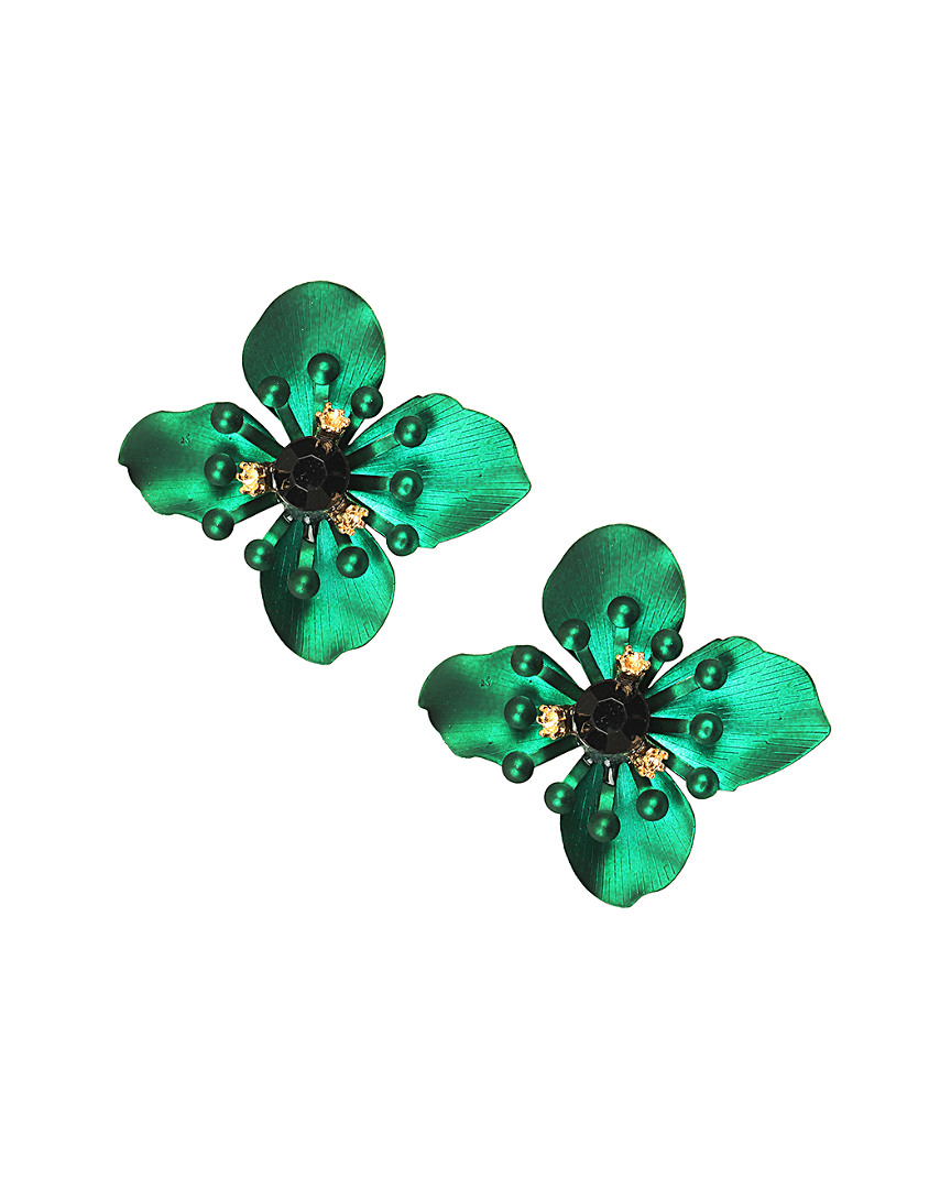 Eye Candy La Green Jasmine Resin Drop Earrings