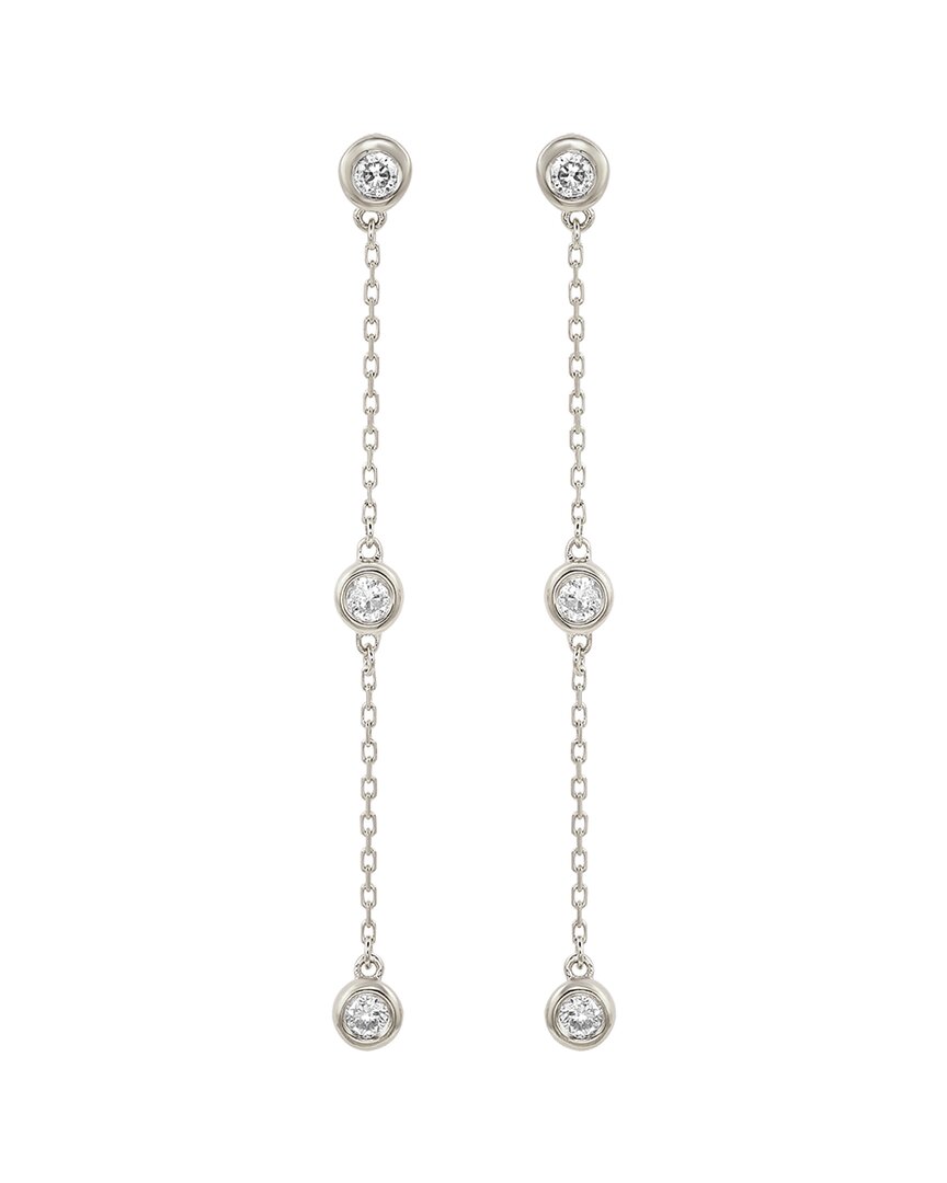 Suzy Levian 14k 0.80 Ct. Tw. Diamond Station Earrings