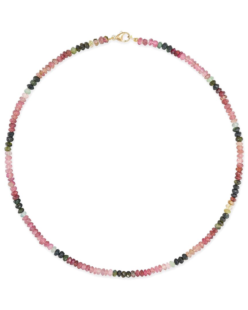 Liv Oliver 18k Tourmaline Necklace In Pink