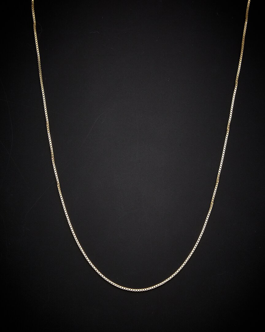 Italian Gold 14k  Box Chain Necklace
