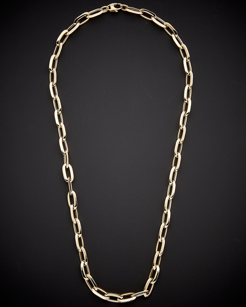 Italian Gold Fancy Oval Link Necklace