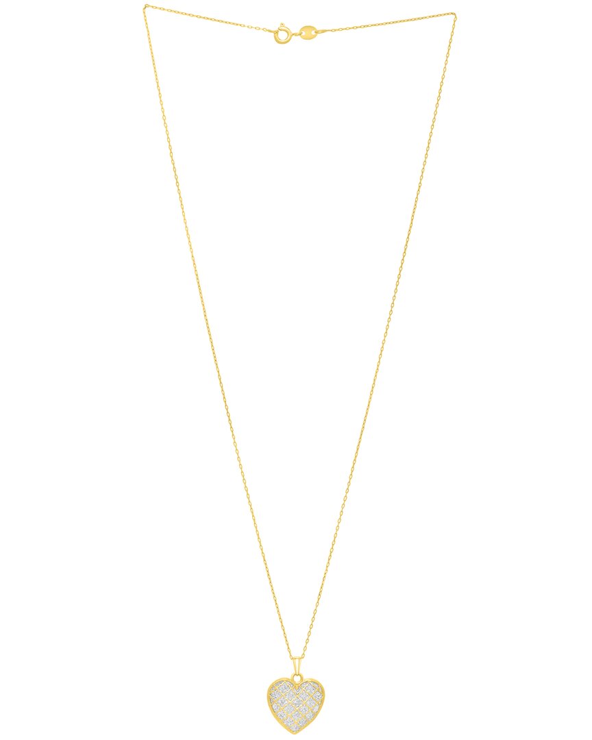 Italian Gold 14k Two-tone  Heart Necklace