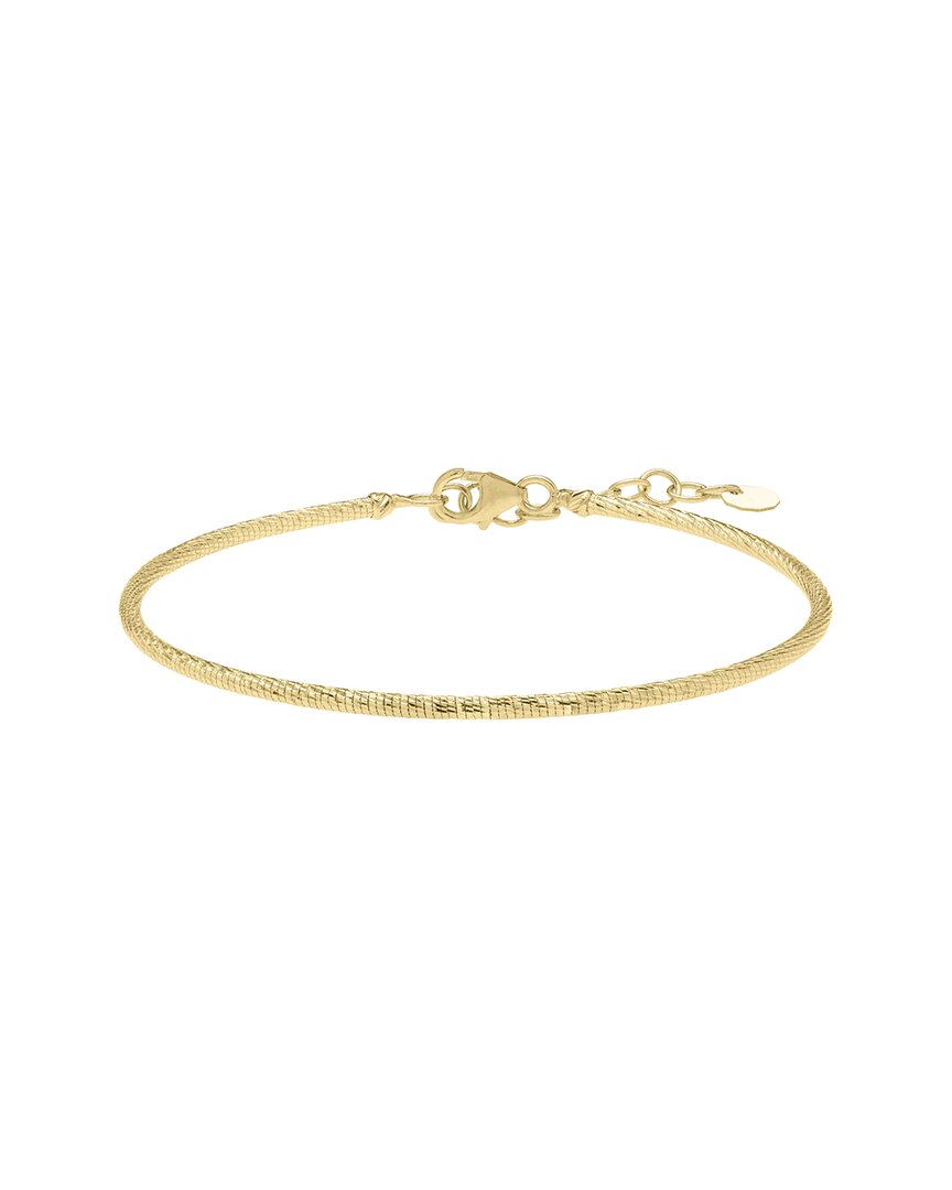 Italian Gold 14k Skinny Bangle Bracelet