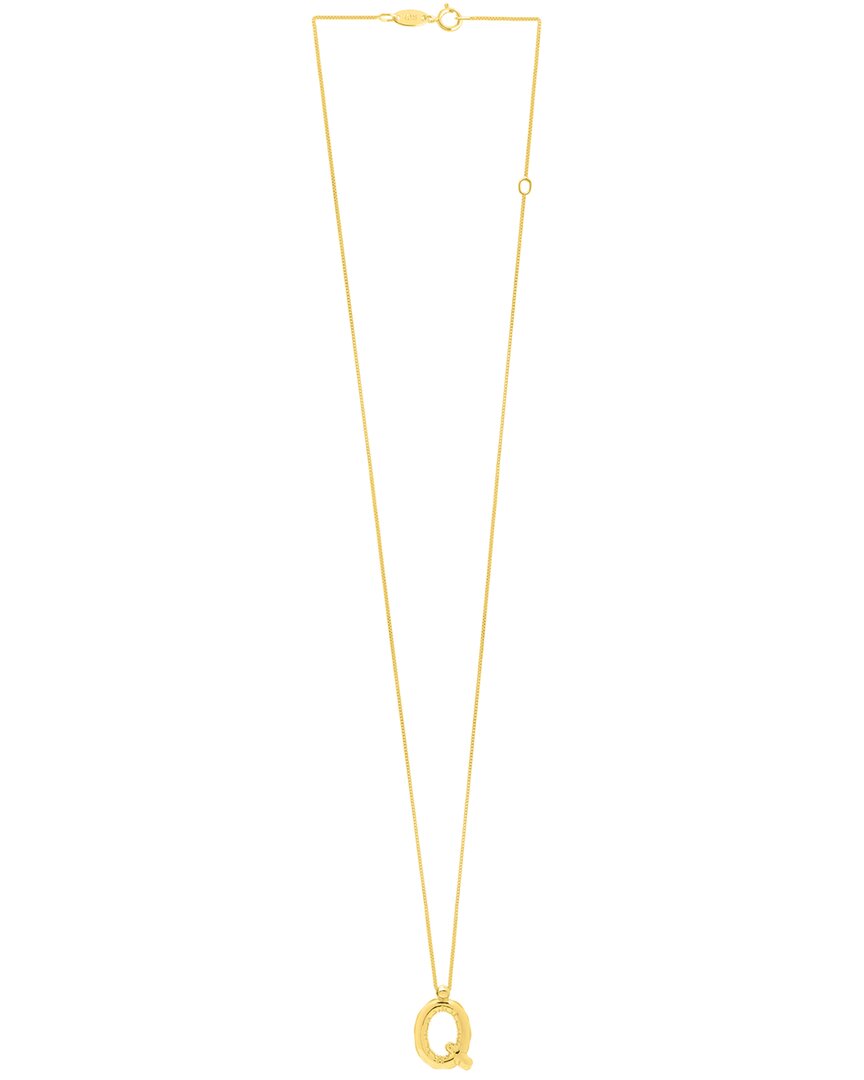 Italian Gold 14k Helium Initial Necklace