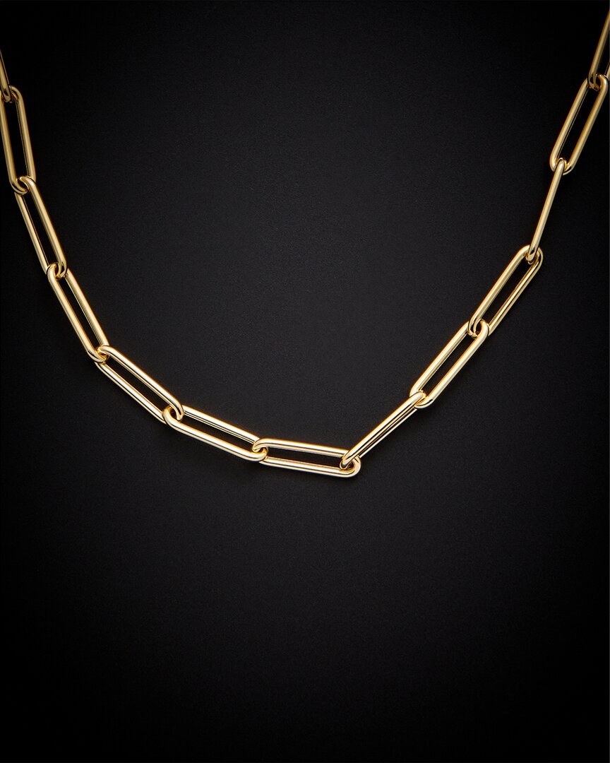 Italian Gold 18k 4.8mm Paperclip Chain Necklace