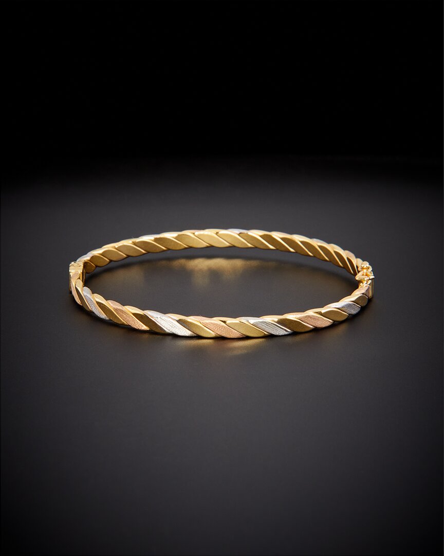 Italian Gold 18k  Twist Bangle Bracelet