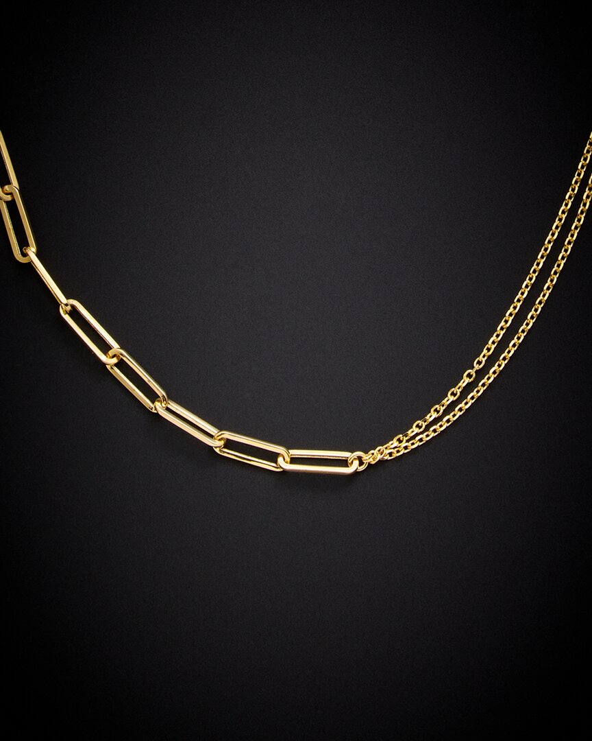 Italian Gold 14k  Connector Chain Necklace