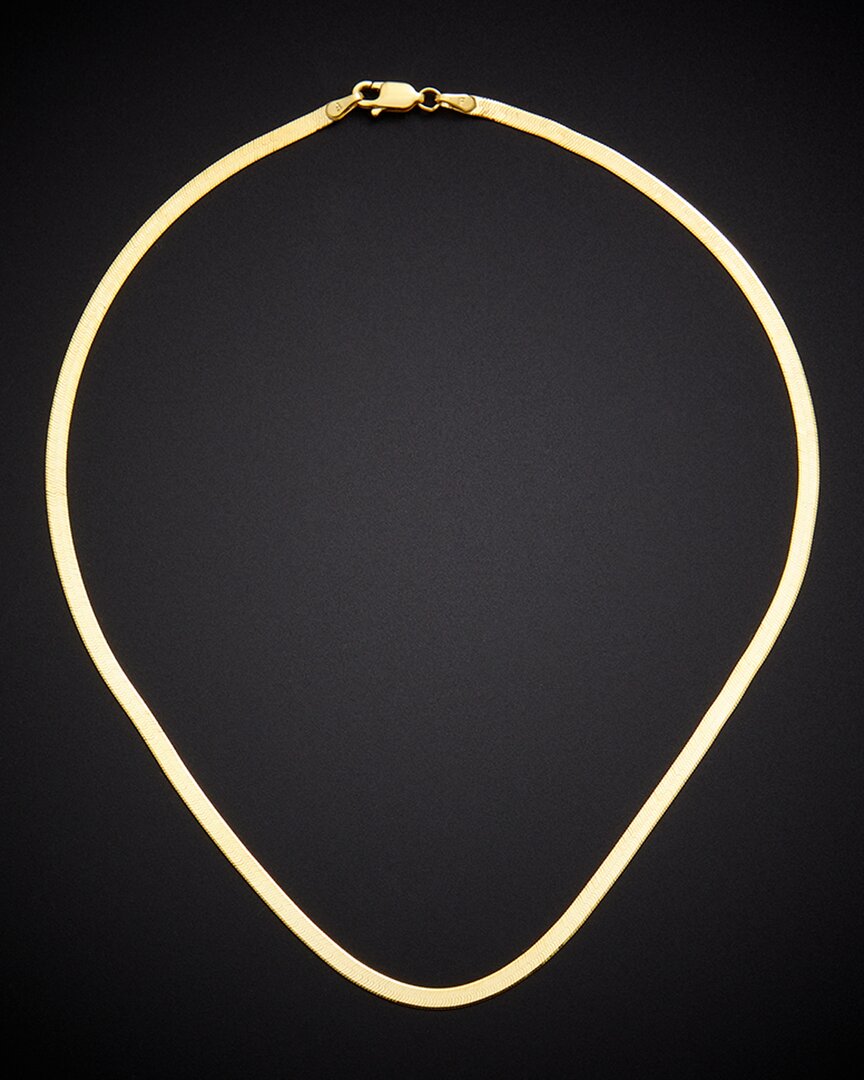 Italian Gold 14k  2.8mm Flex Herringbone Necklace