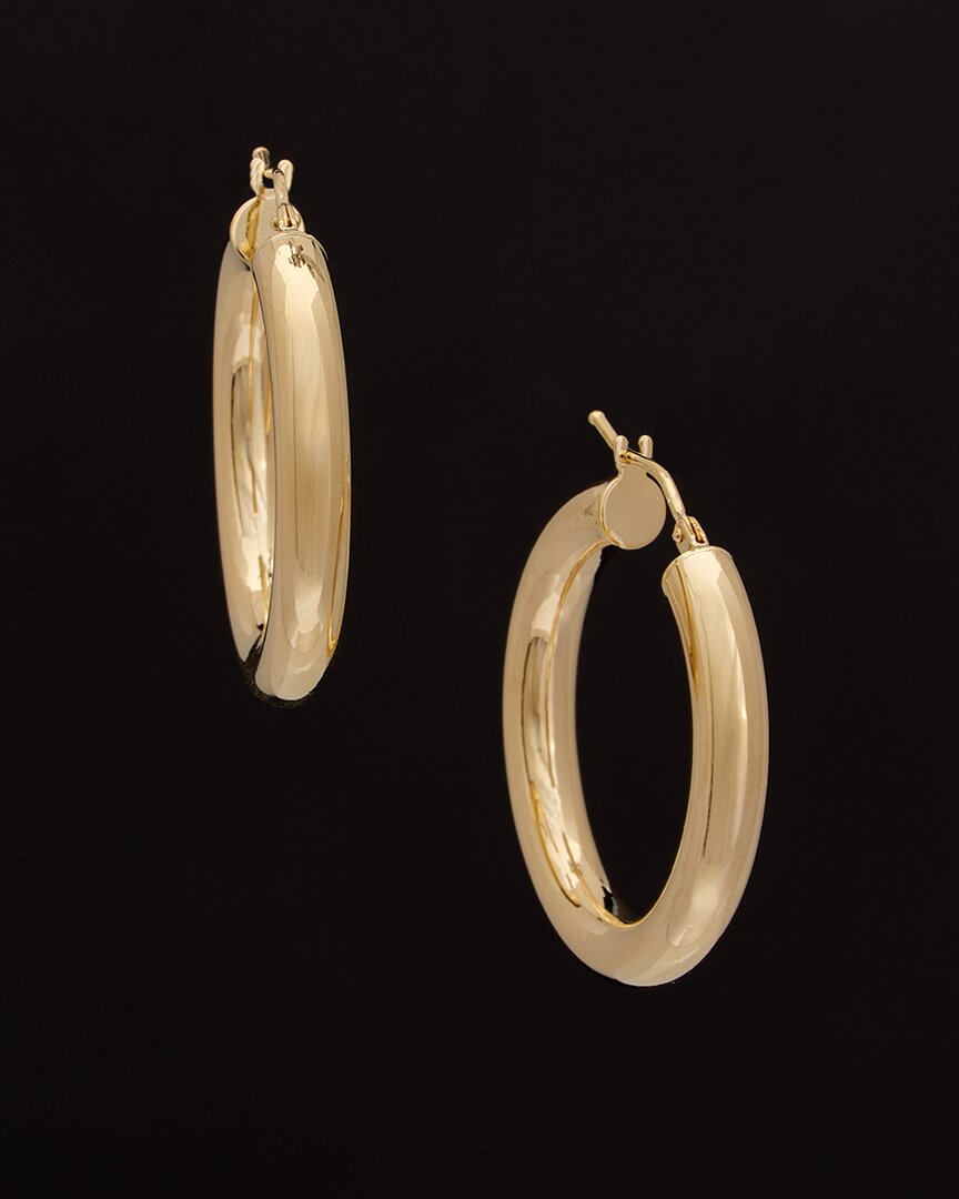 Italian Gold 14k  Polished Hoops