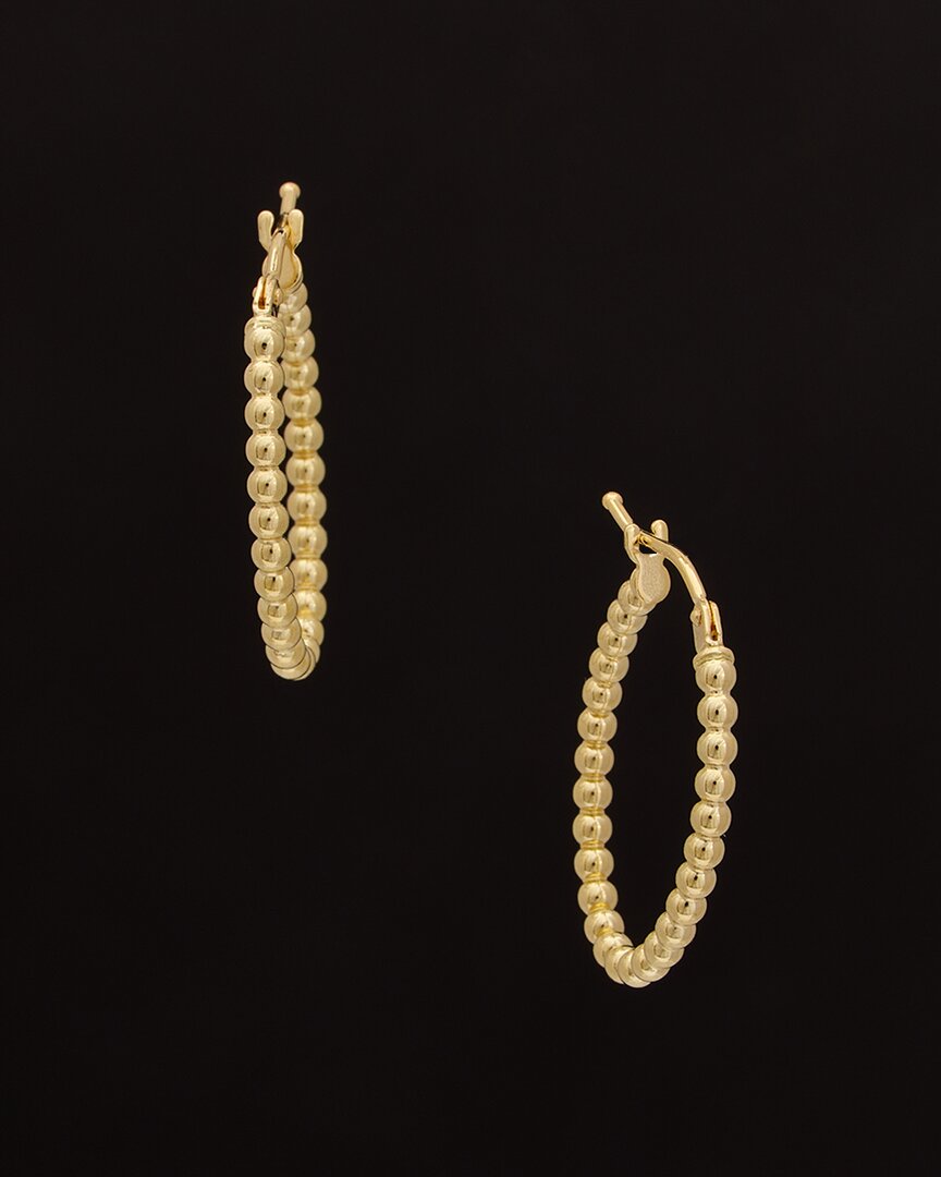 Italian Gold 18k  Oval Hoops