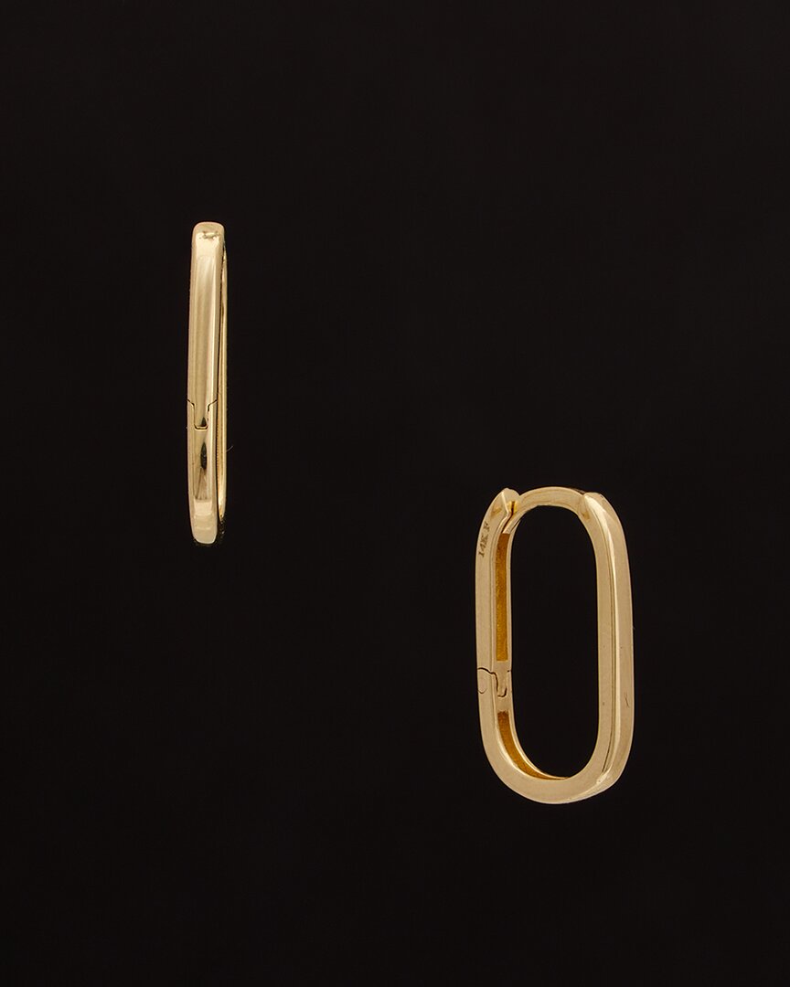 Italian Gold 14k  Tube Hoops