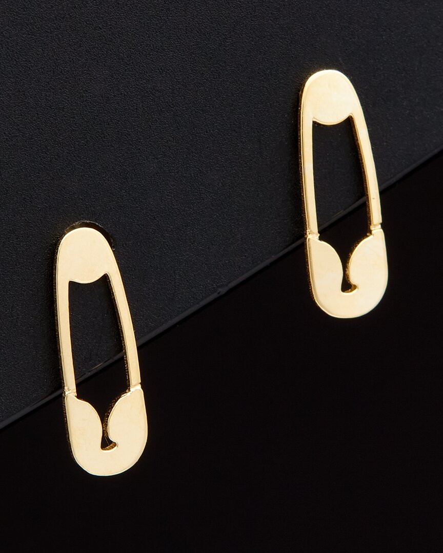 Italian Gold Safety Pin Studs