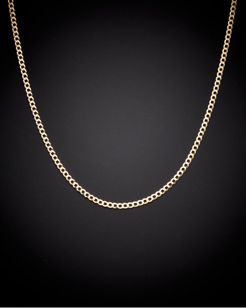 Italian Gold Curb Chain Miami Link Necklace
