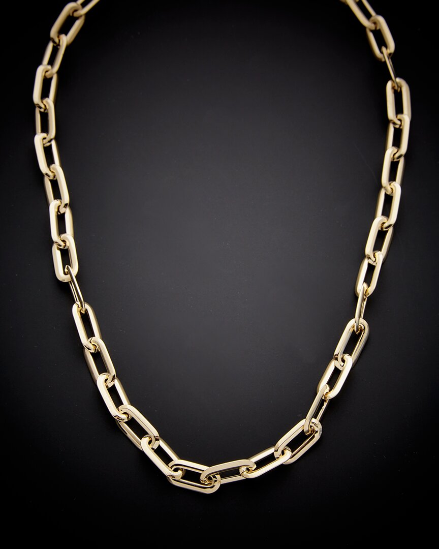 Italian Gold Oval Link Necklace