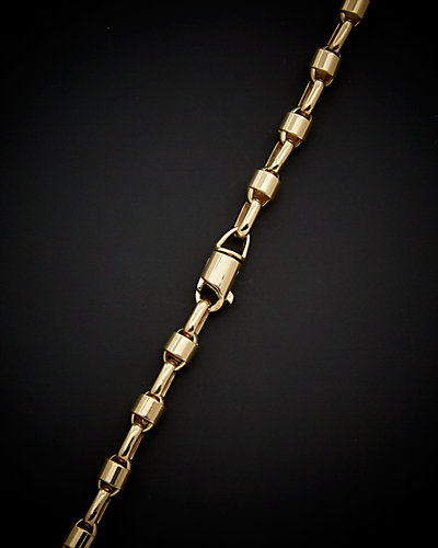 14K Italian Gold Men's Bullet Link Necklace