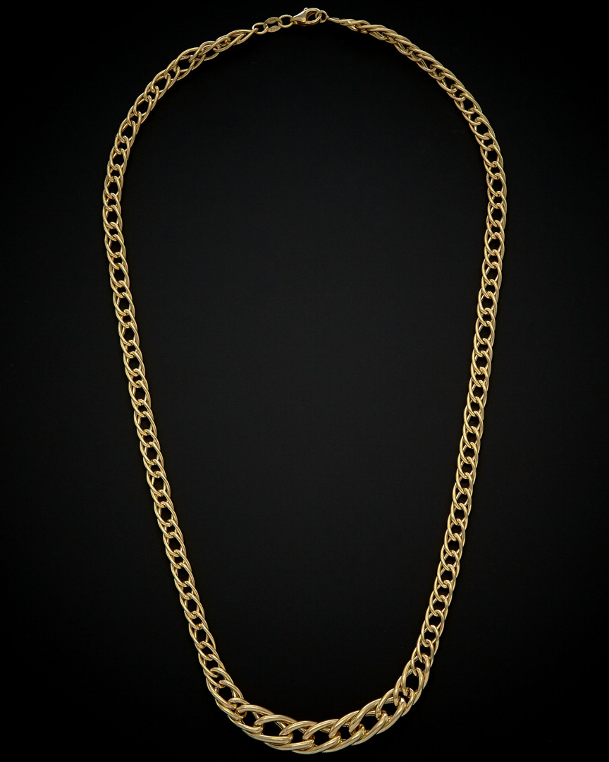 Italian Gold Graduated Double Link Necklace