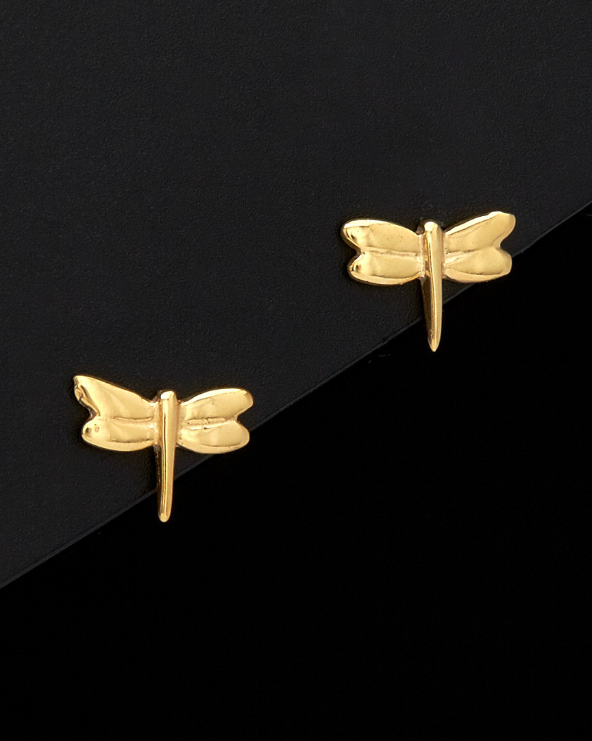 Italian Gold Dragonfly Stud Earrings