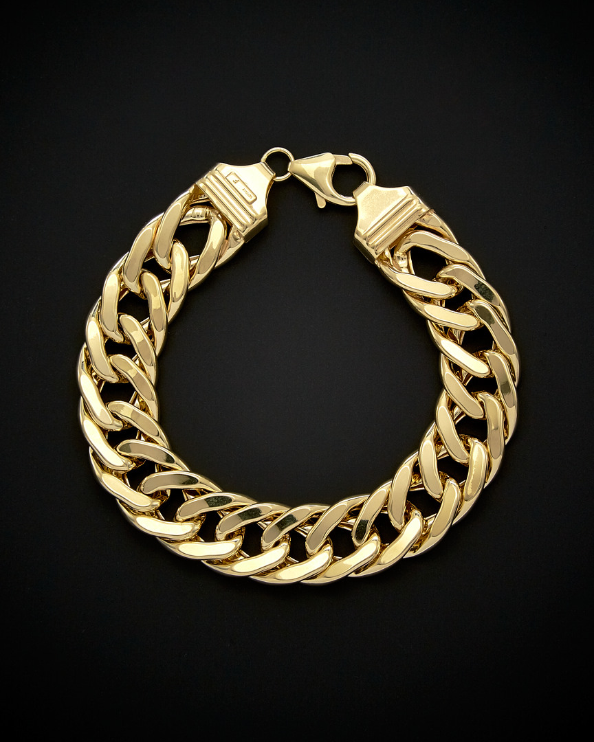 Italian Gold Semi-solid Curb Link Bracelet
