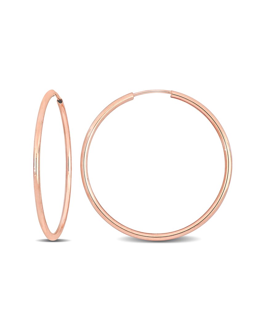 Italian Gold 14k Italian Rose Gold Hoops