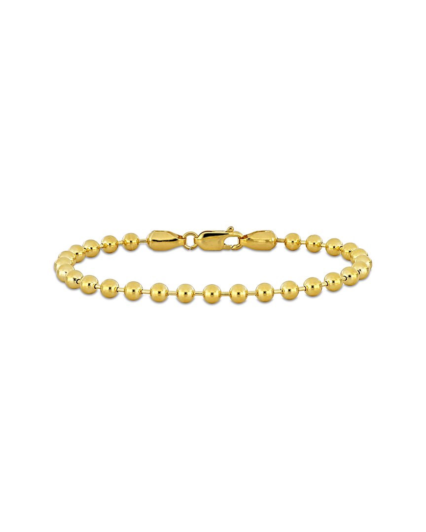 Italian Gold 14k  Ball Bead Ankle Bracelet