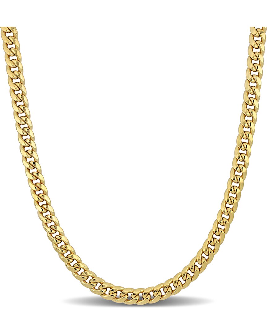Italian Gold 10k Miami Cuban Link Chain Necklace