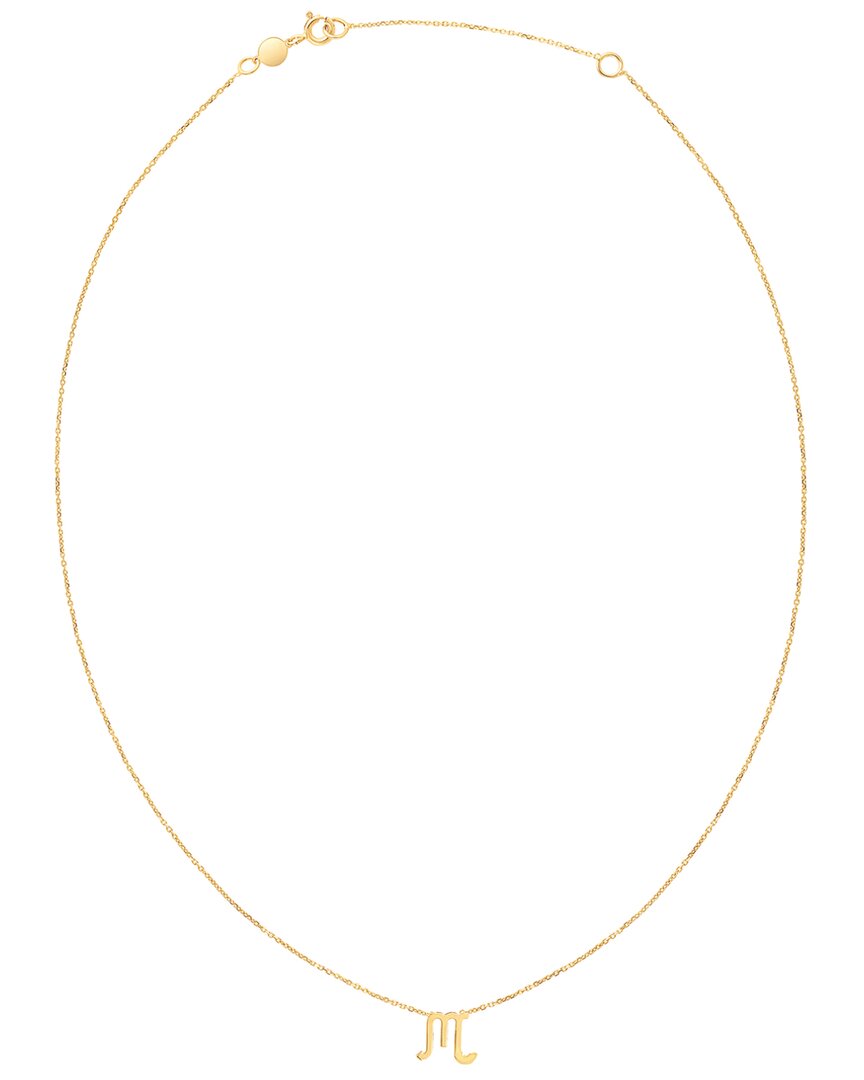 14K Italian Gold Scorpio Necklace